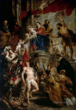 Virgen entronizada con el Niño y los Santos Barroco Peter Paul Rubens Pinturas al óleo